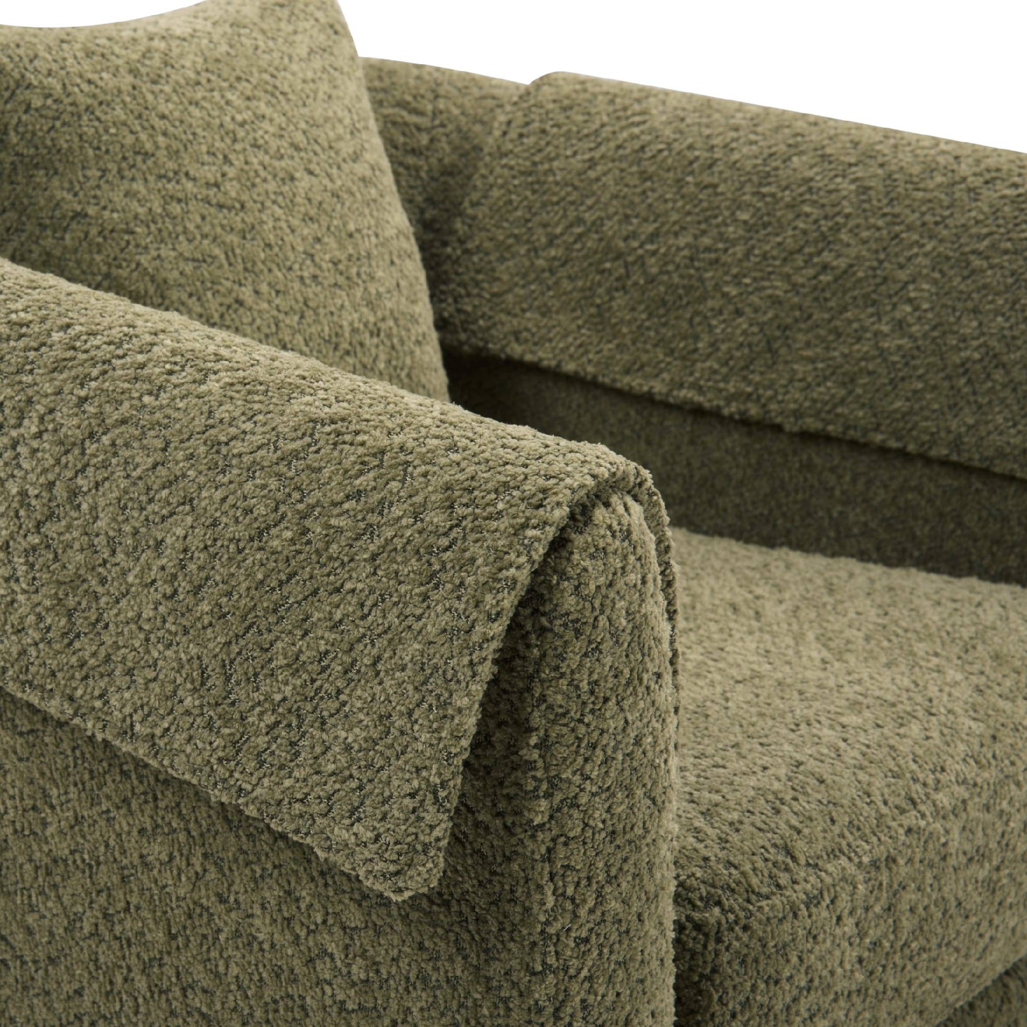 Swivel Accent Chair With Ottoman Set, Modern Chenille Barrel Armchair With Removable Back Pillow & 2 Armrest Covers For Living Room, Bedroom, Office, Green_voghion.com